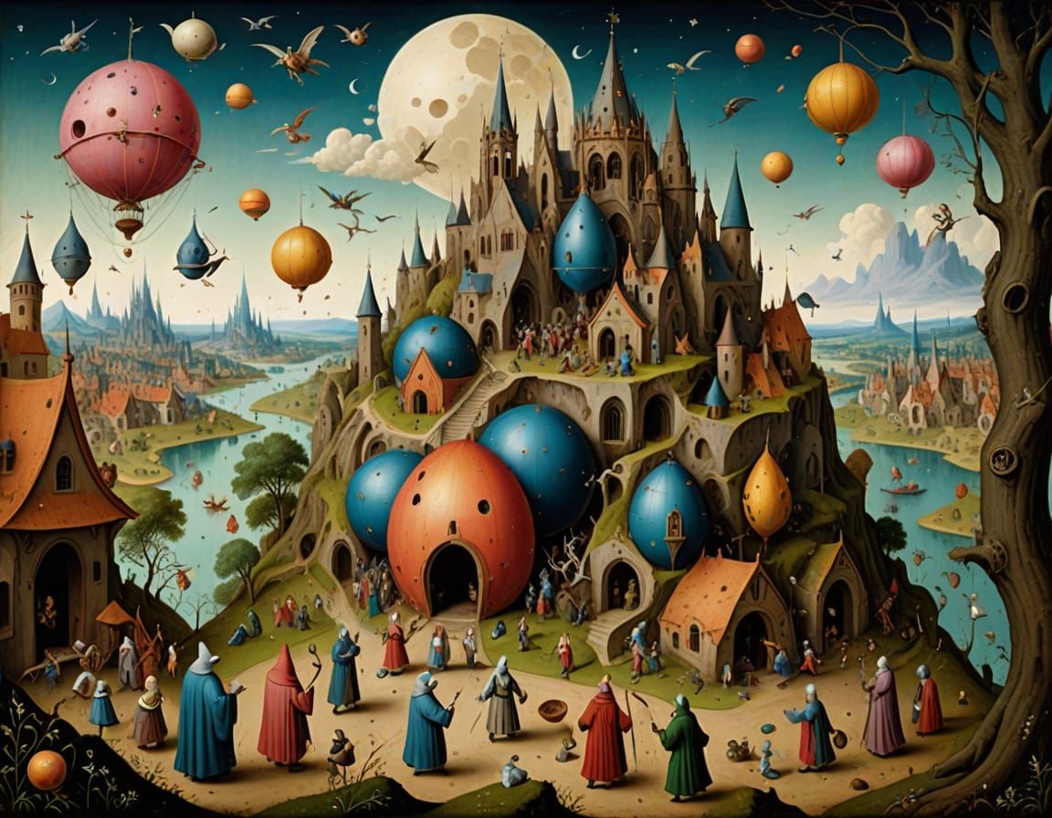 Medieval Village in a Dreamlike State of Chaos