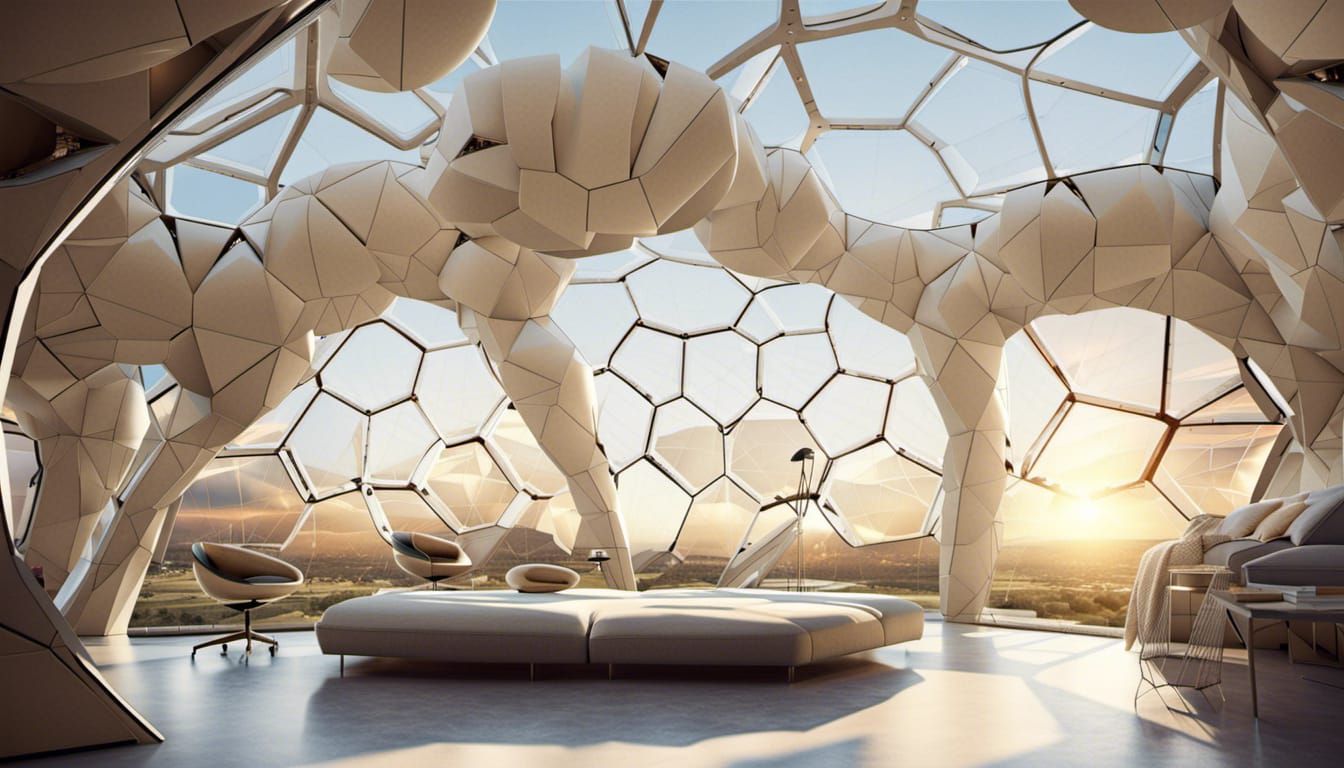 Futuristic Organic Geodesic Orb Architecture