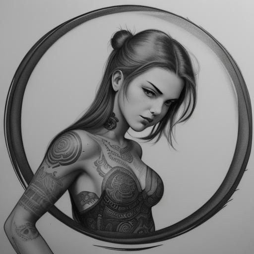 Vintage Tattoo Design Featuring Adventure Warrior