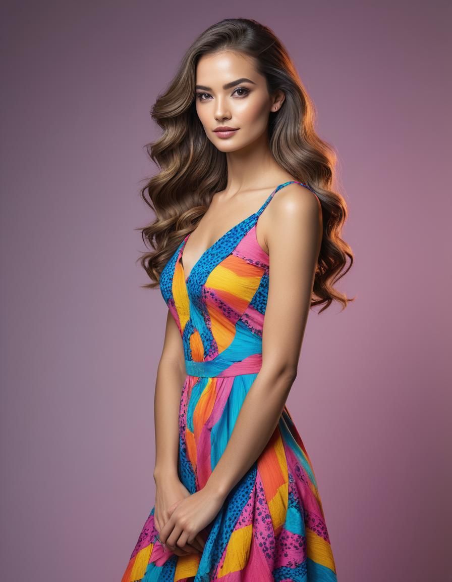 Elegant Fashion Portrait with Studio Lighting