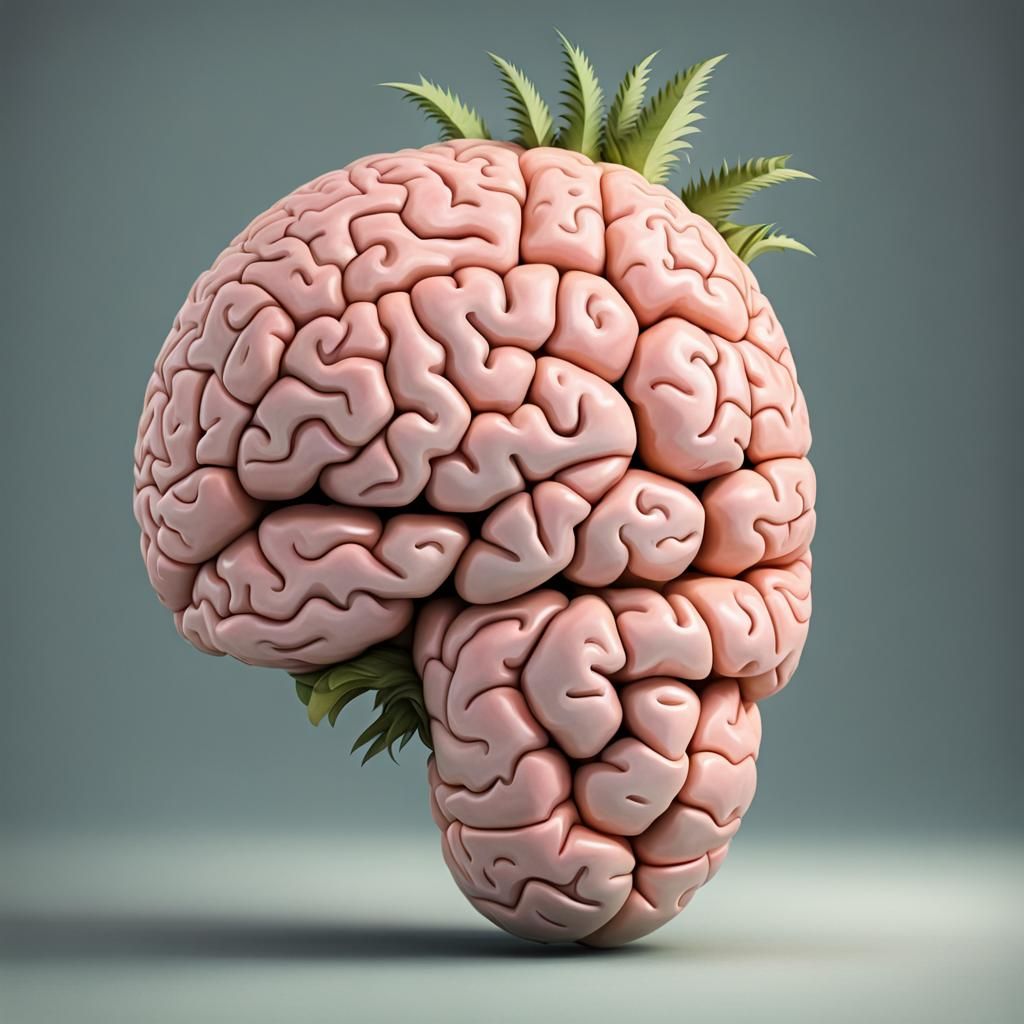 Surreal Pineapple Brain Concept Art