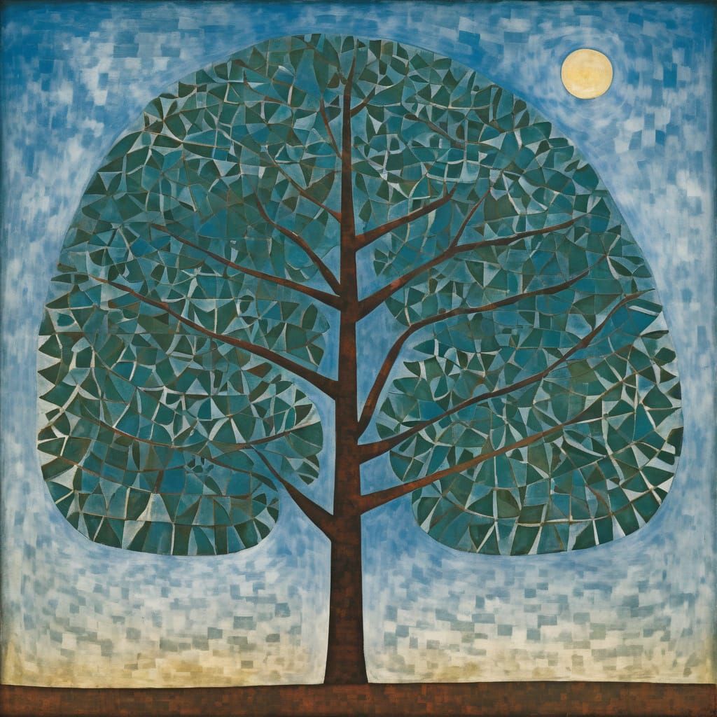 Tree in Expressionist Art Style