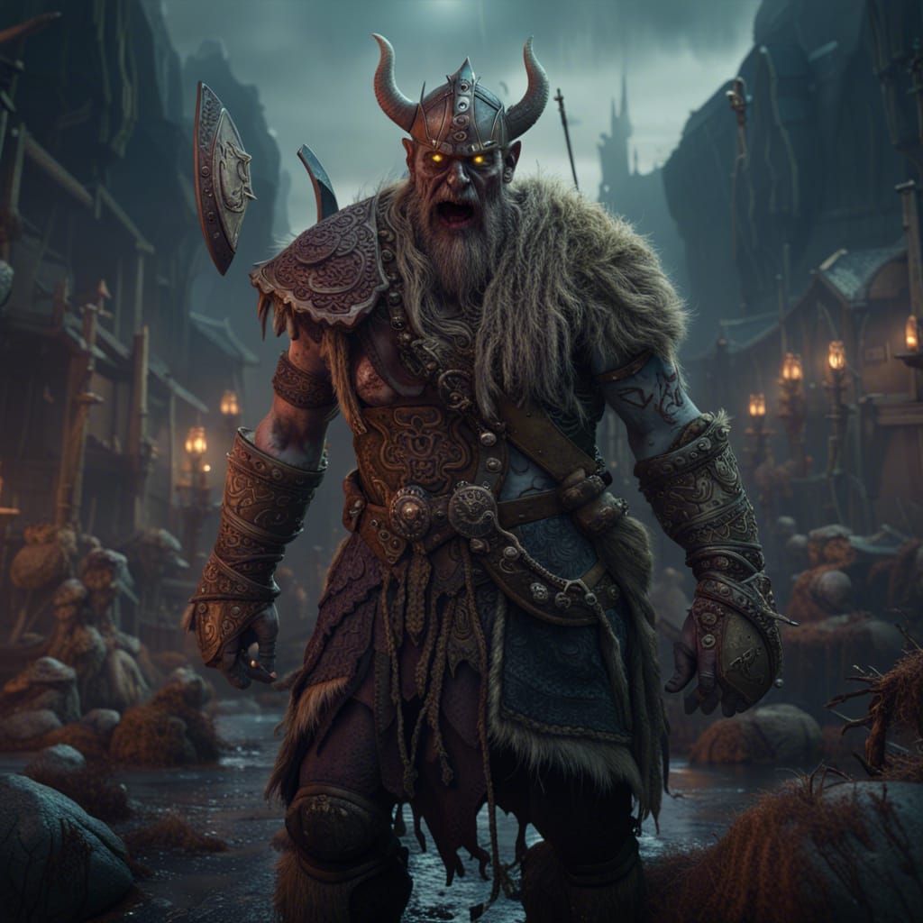 Vicking zombie warrior