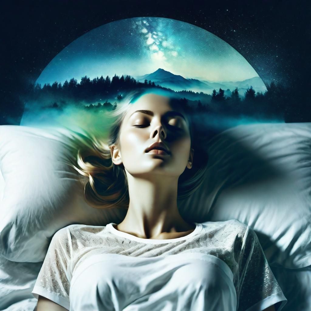 Surreal Astral Projection in Watercolor and Pen