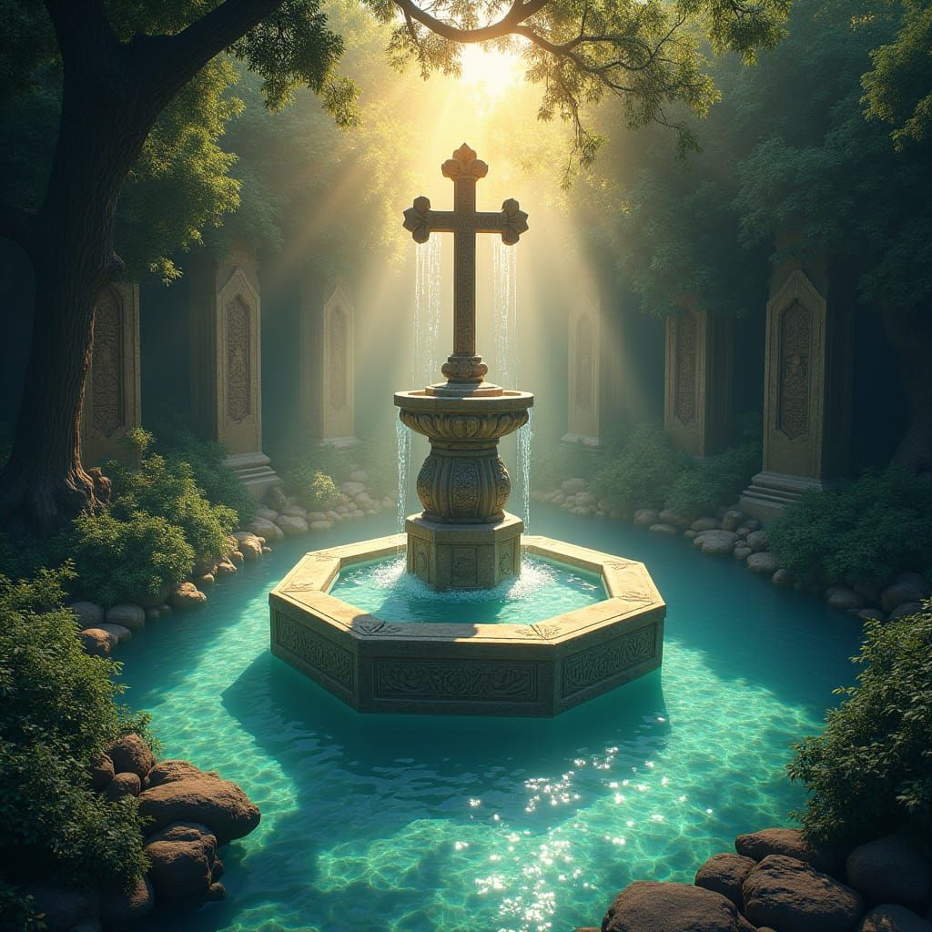 Byzantine Fountain of Life Concept Art
