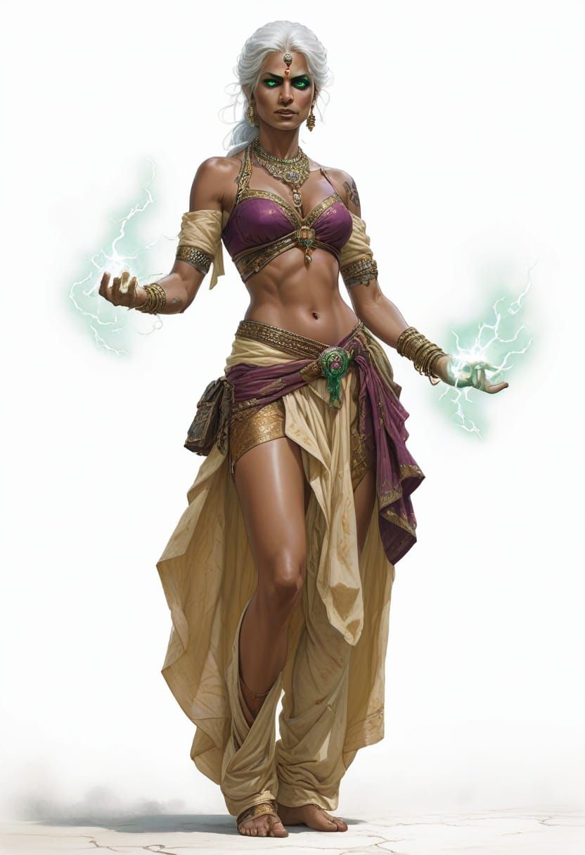 Ethereal Fantasy Sorceress from Ancient India