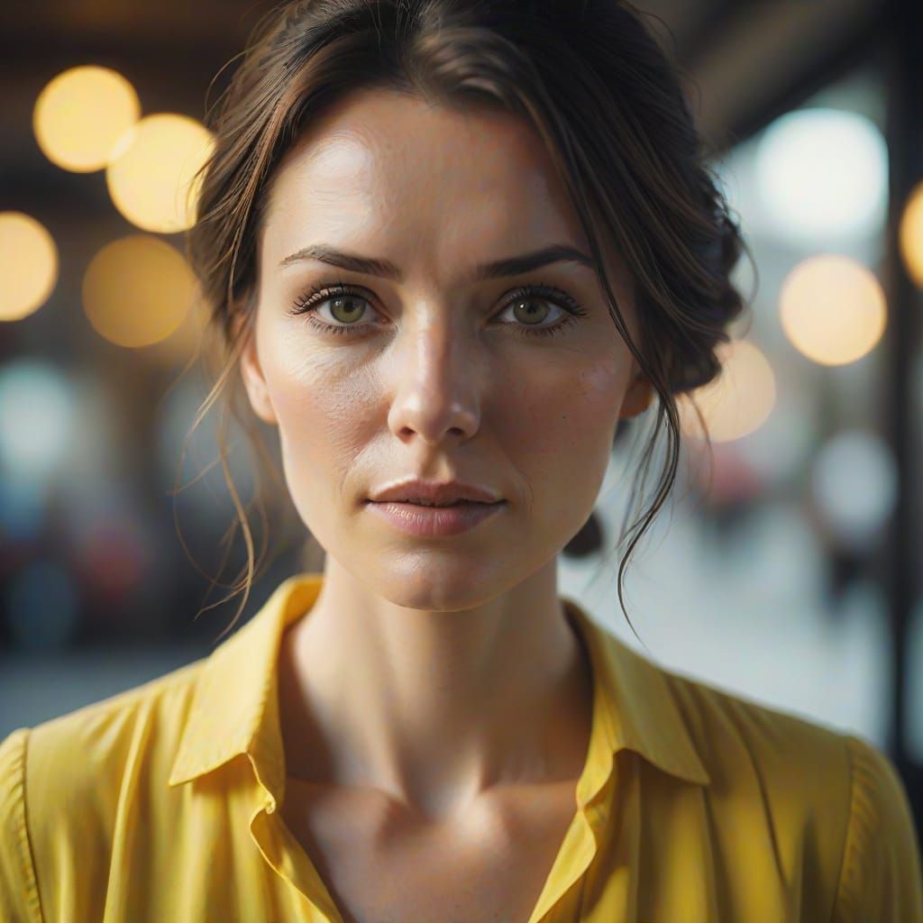 A Swedish Woman in a Bright Yellow Blouse, Masterpiece of Hy...