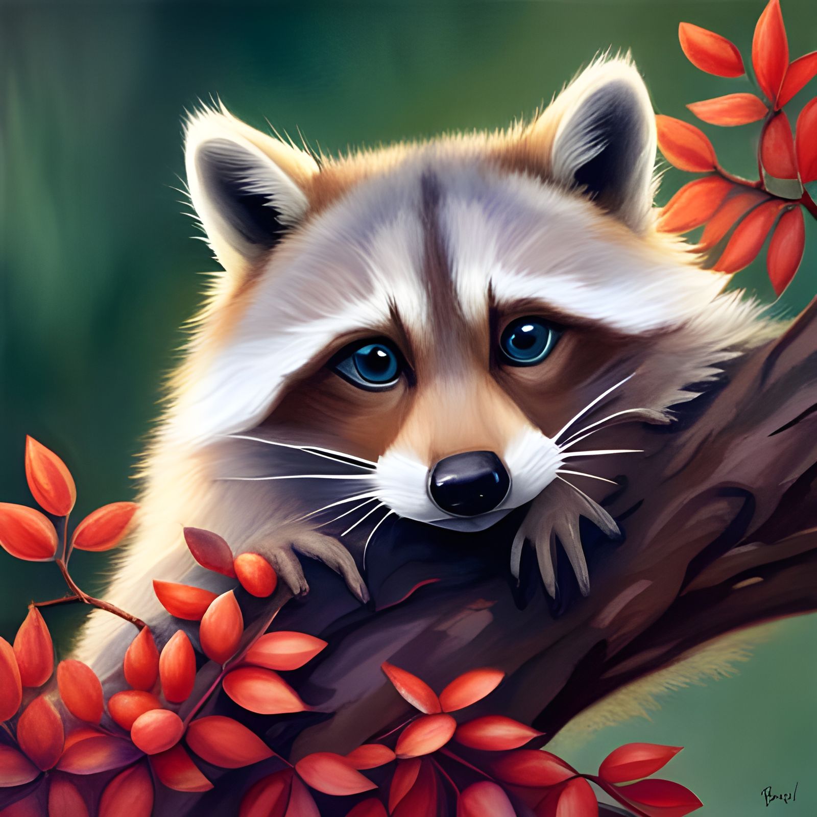 AI Generated Raccoon Image