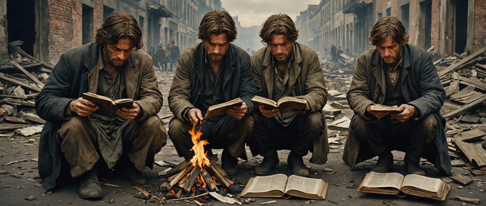 Four Brothers,  Six Books, One Fire
