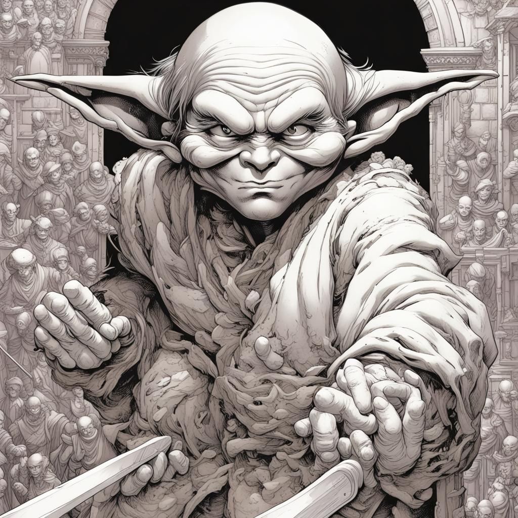 Stylized Goblin in Comic Book Art Style