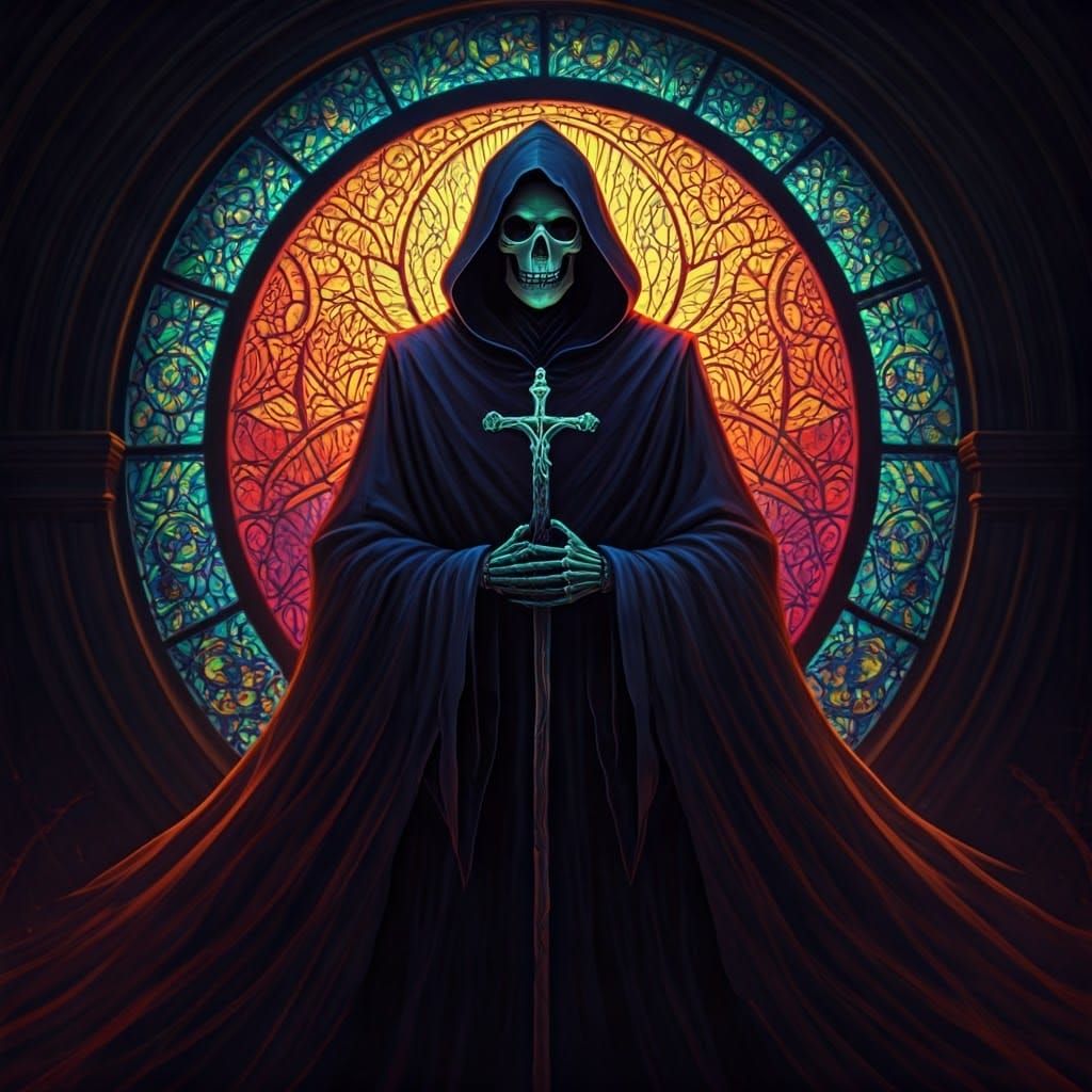 Grim Reaper's Fluorescent Stained Glass Dreamcloak