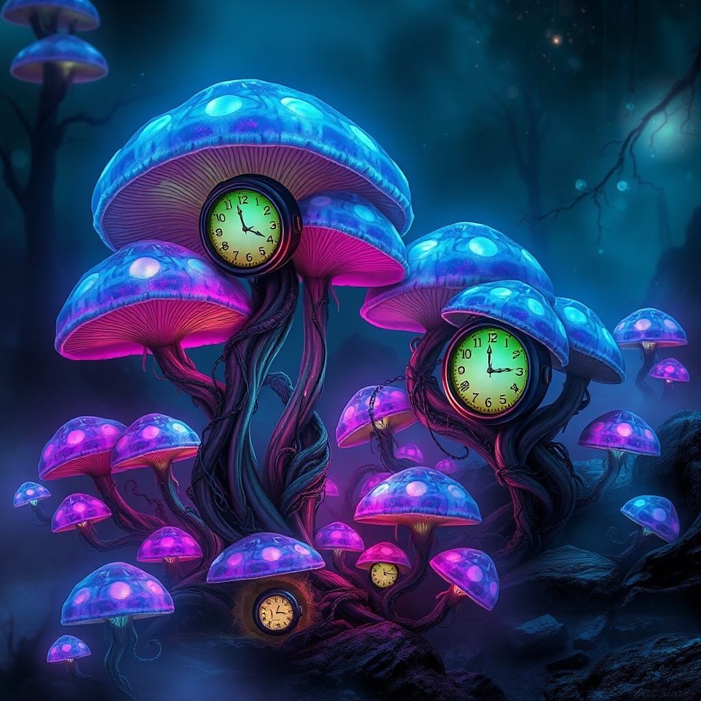 Ethereal Mushrooms and Warped Clocks in Biomechanical Surrea...