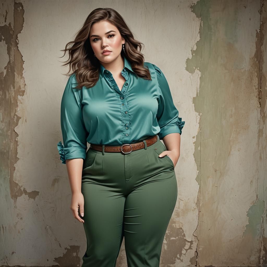 Breathtaking Plus-Sized Supermodel Portrait in Hyperrealism