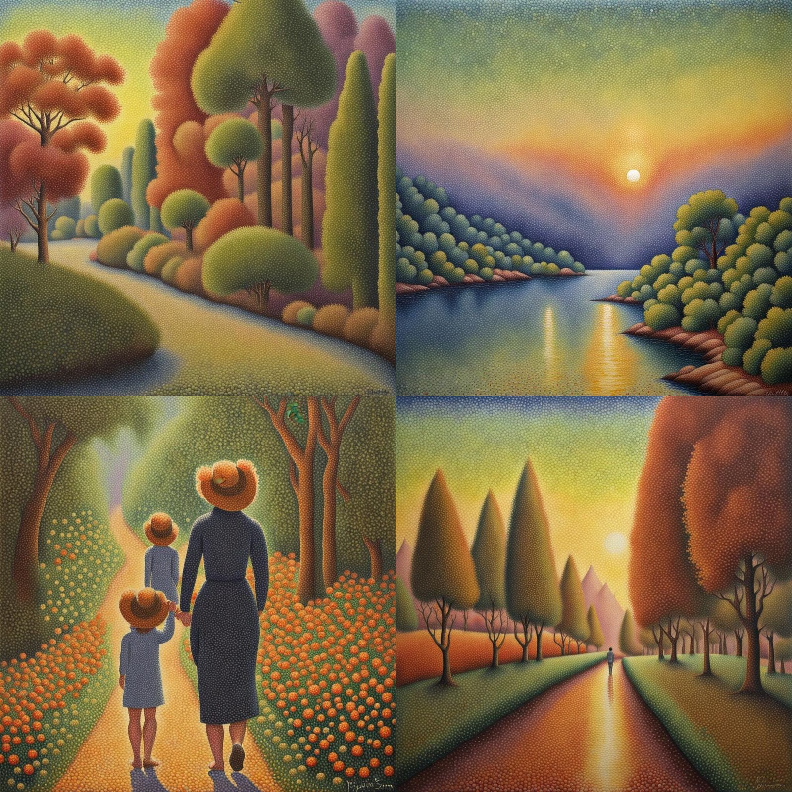 Classic Pointillism Painting Example