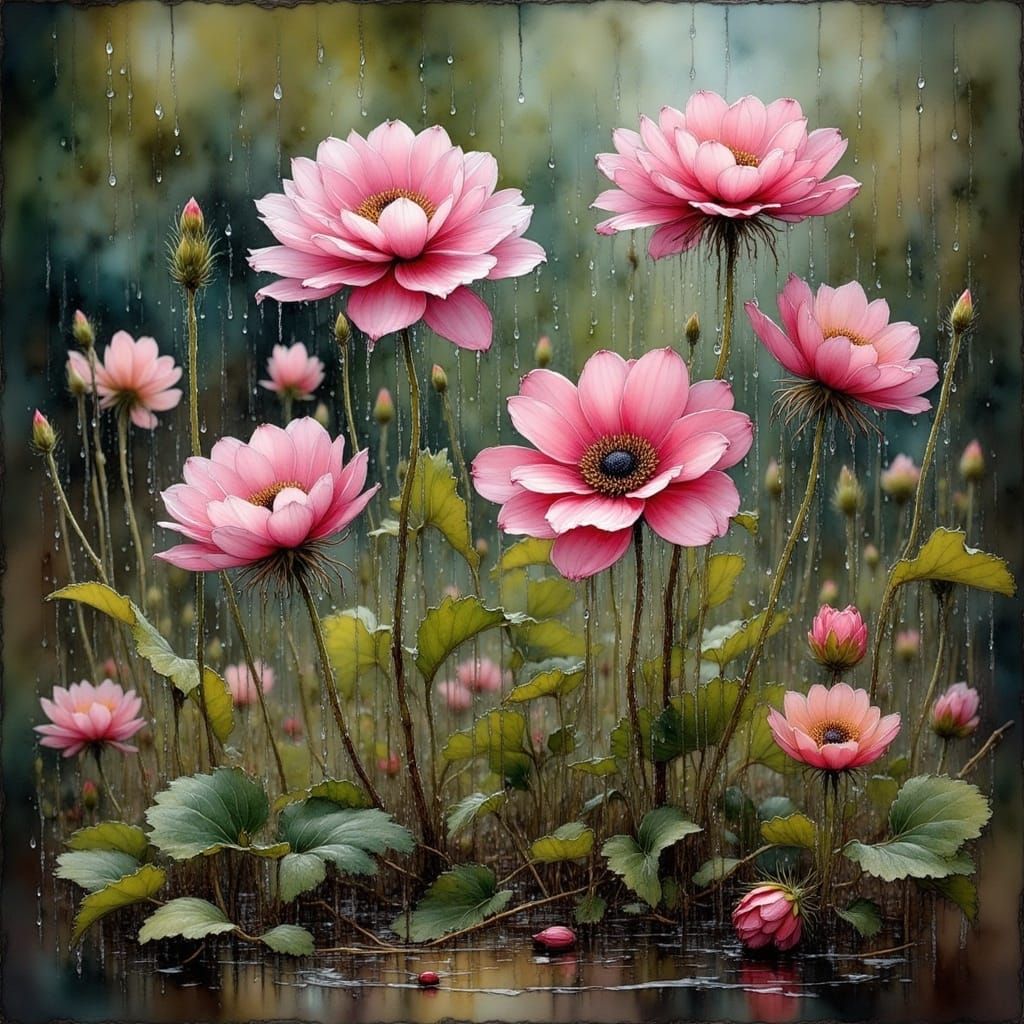 Whispers of Spring in Raindrops