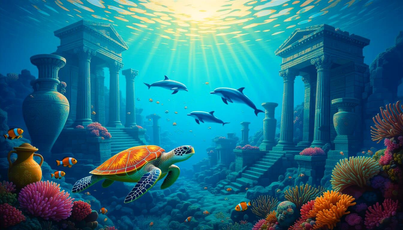 Atlantis Reclaimed: A Vibrant Underwater Cityscape