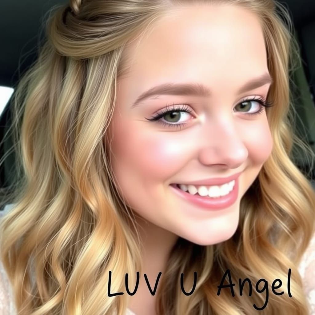 Youthful Beauty with Twisted Curls and Soft Smile