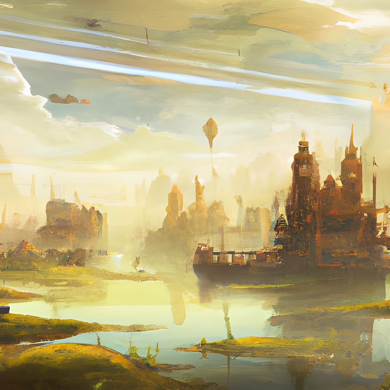 Ethereal Star Wars City in Wetlands