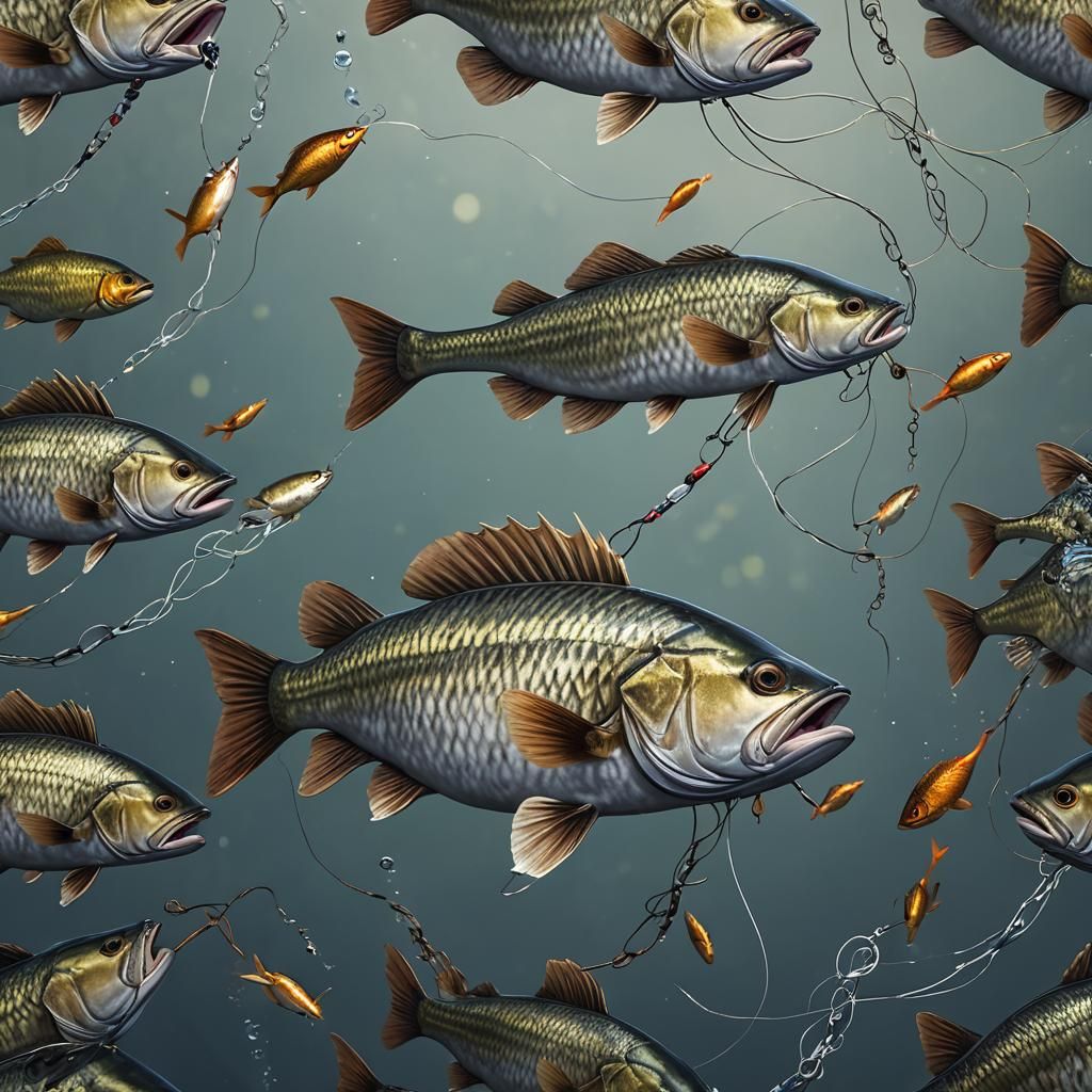 Barramundi Fish Chasing Lure: Detailed Digital Painting