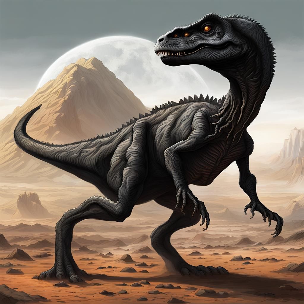 Alien Exoplanet: Speculative Xenobiology Concept Art