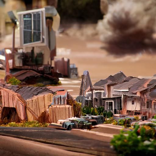 American Suburb in Detailed Matte Painting