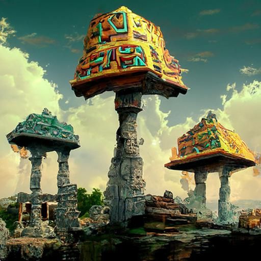 Astral Mayan Temples in a Parallel Universe