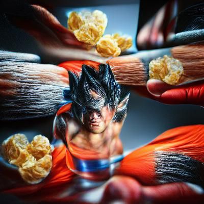 Hyperrealistic 3D Render of Goku in 8K