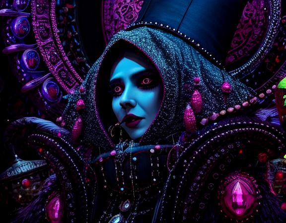 Lovecraftian Queen Marmot with Decaying Cabbage Filigree