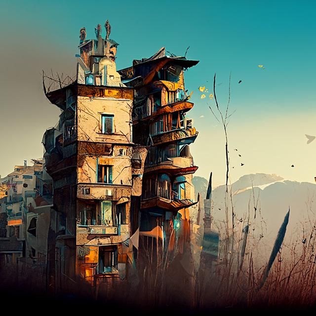Italian Apartments in Tarot Card Style
