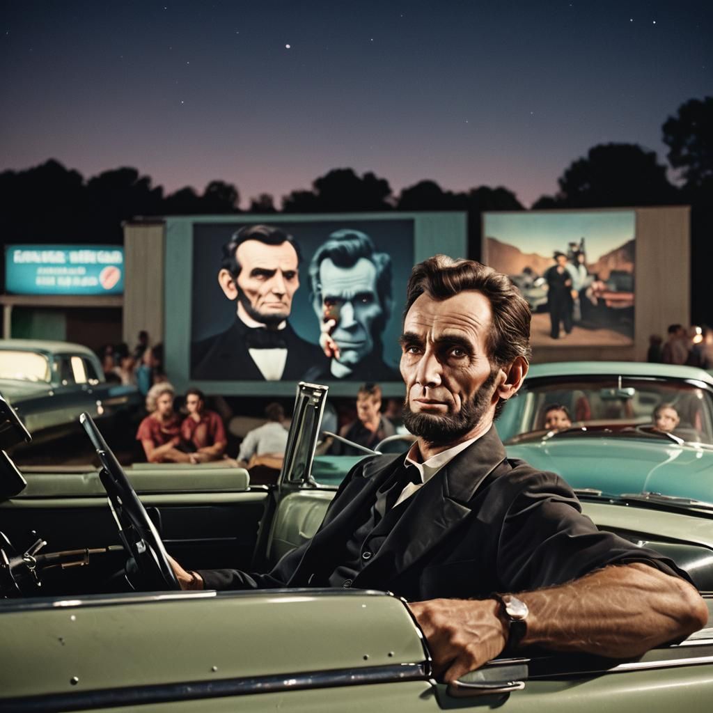 Abe Lincoln at the Drive-In: 1960s Portrait