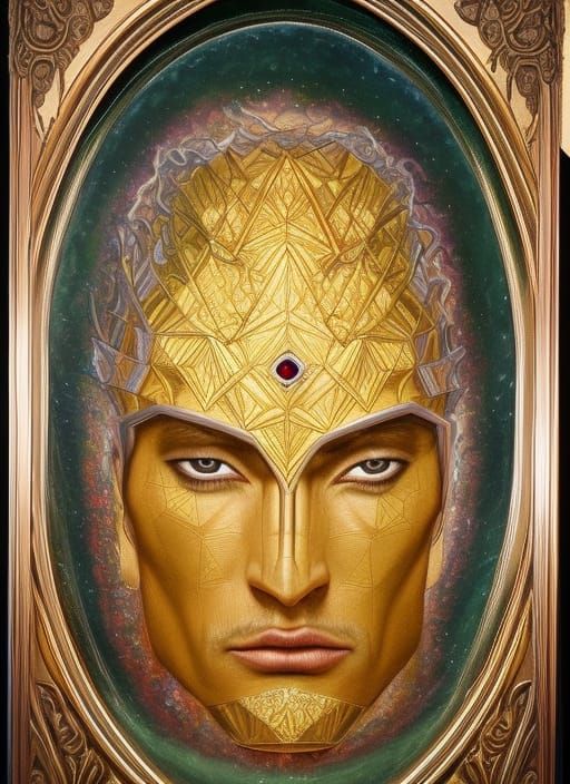 Sith Lord with Diadem in Sci-Fi Oil Painting