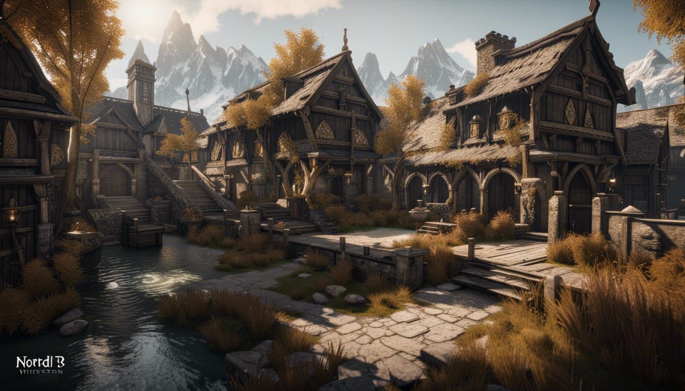 Whiterun in Skyrim: 3D Game Cinematic Render