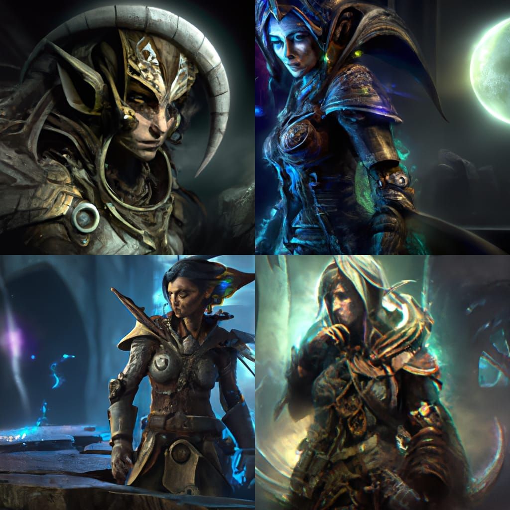 Dark moon half elf rogue