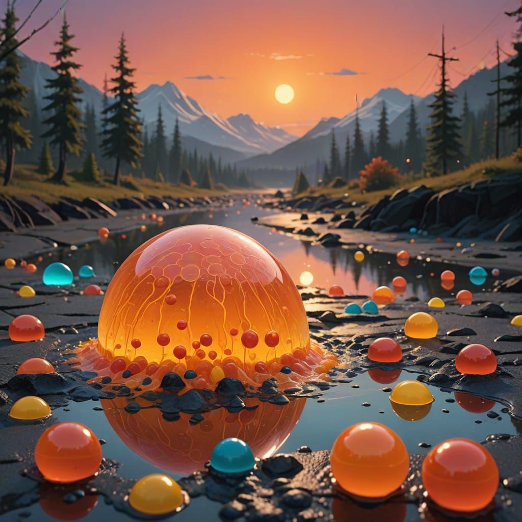 Surreal, Shimmering World of Colored Candies