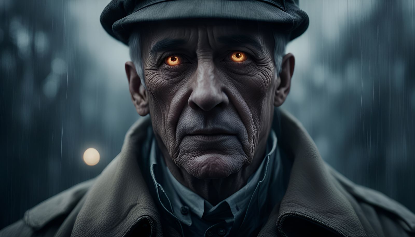 Shadowy Figure in Fog: Detailed 3D Rendering