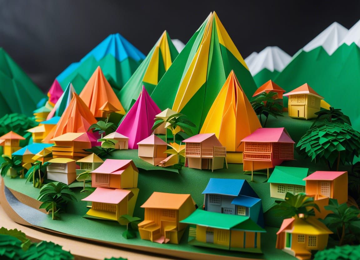 Origami Art: Stunning Rio de Janeiro Landscape