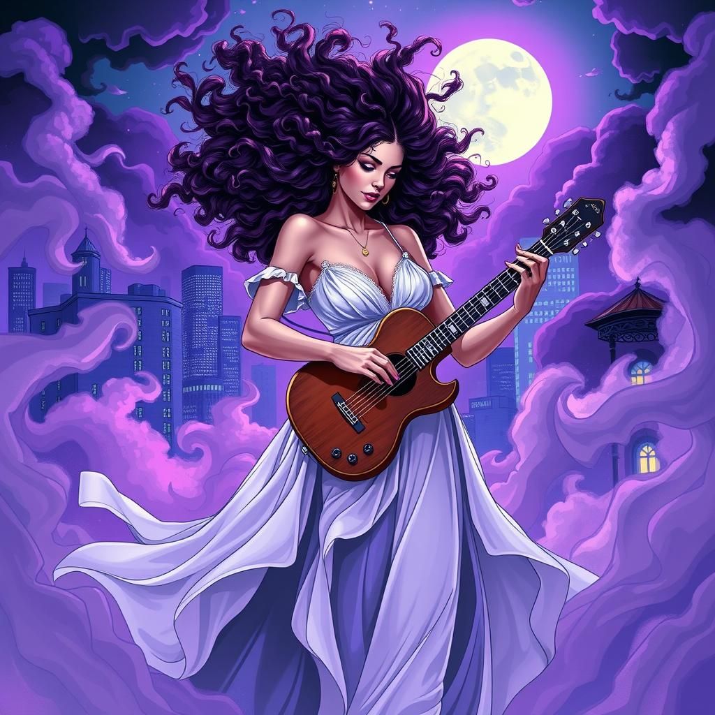 Mystical Woman in New Orleans: Comic Book Art