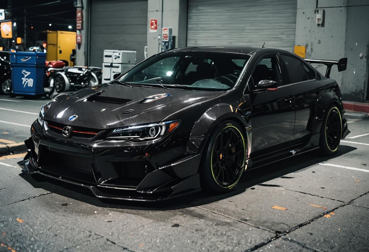 Anime-Inspired JDM Car with Wide Body Tuning