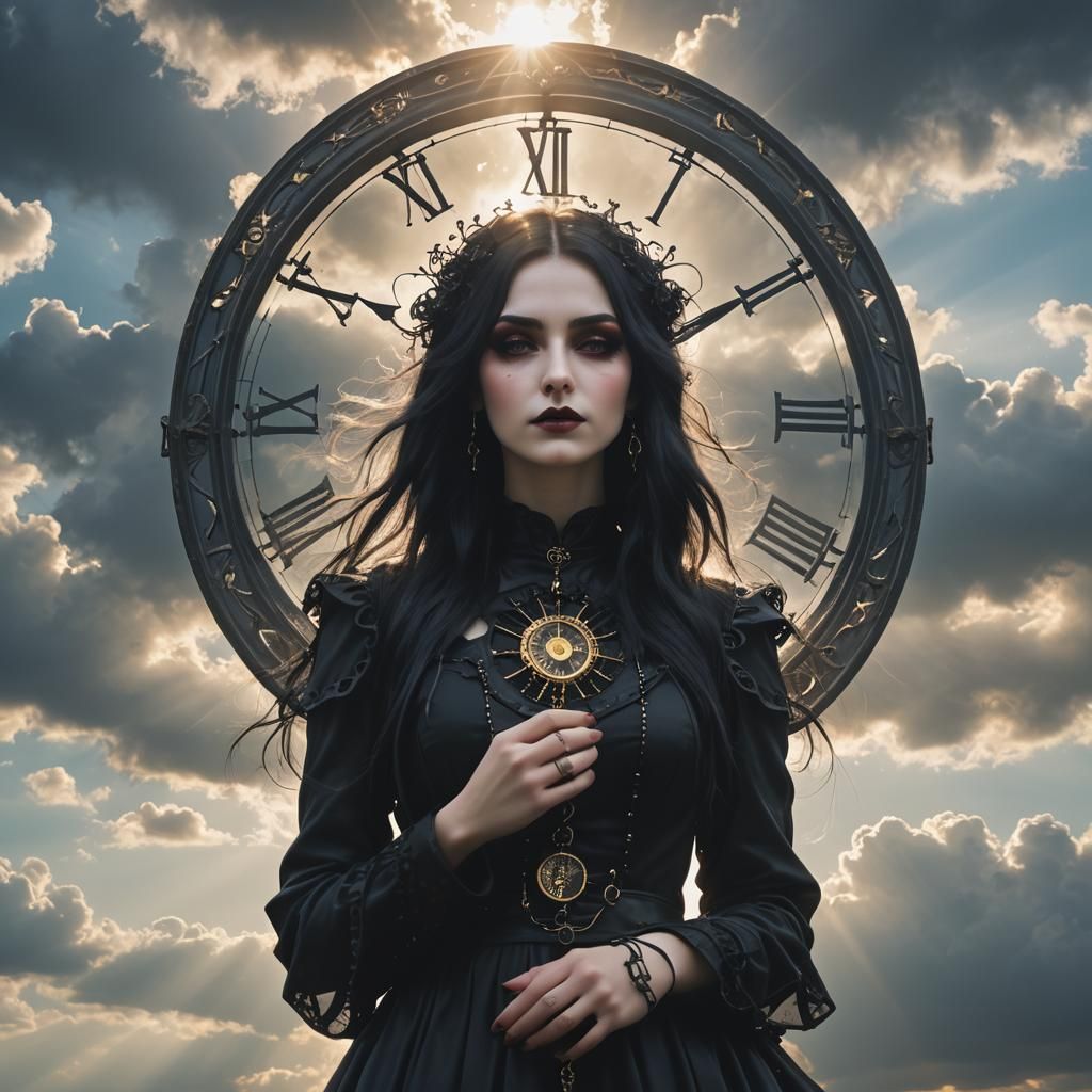 Gothic Time Keeper in Divine Light