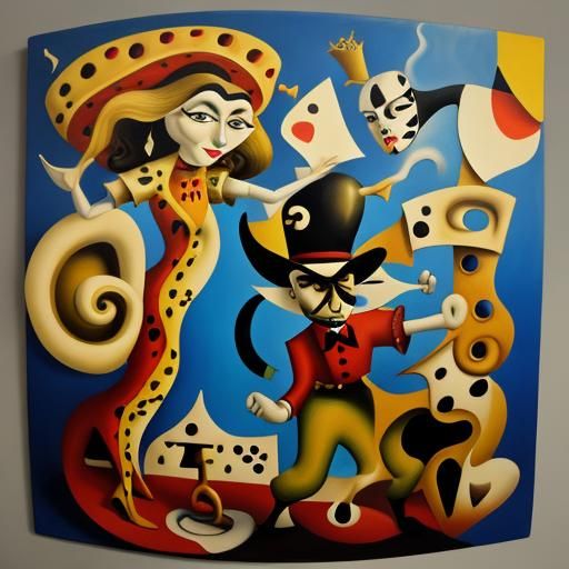 Punch and Judy in Surrealist Style