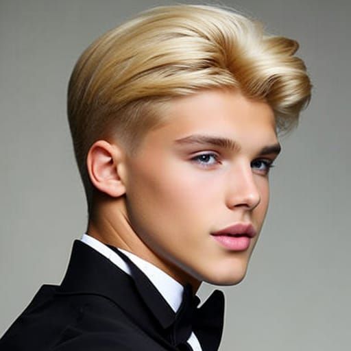 Portrait of a Handsome Blond Teenage Male