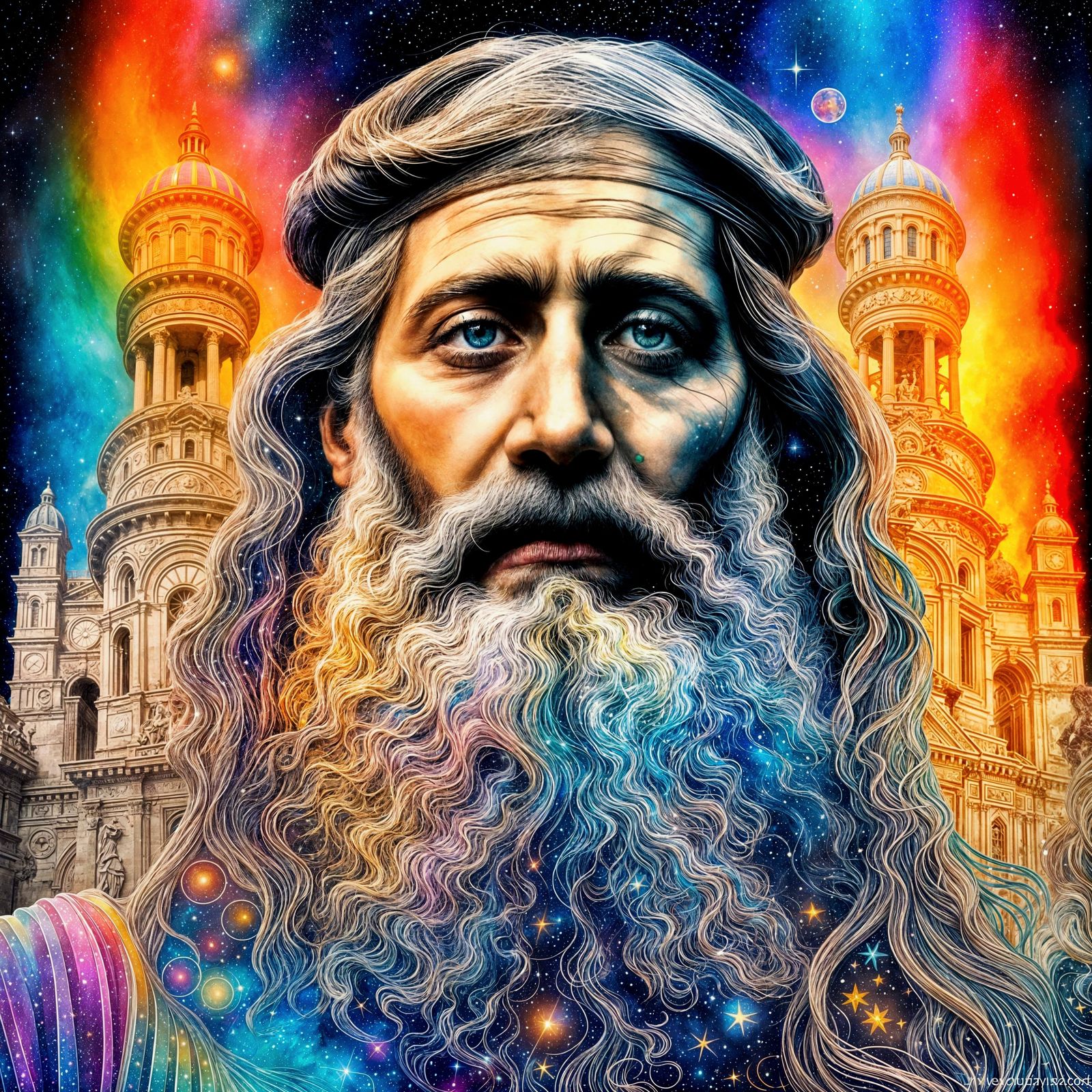 Leonardo da Vinci's Galactic Beard