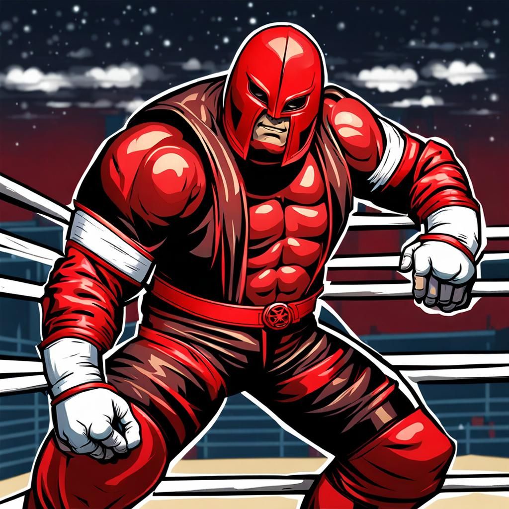 Juggernaut as Luchador with Red Iron Mask