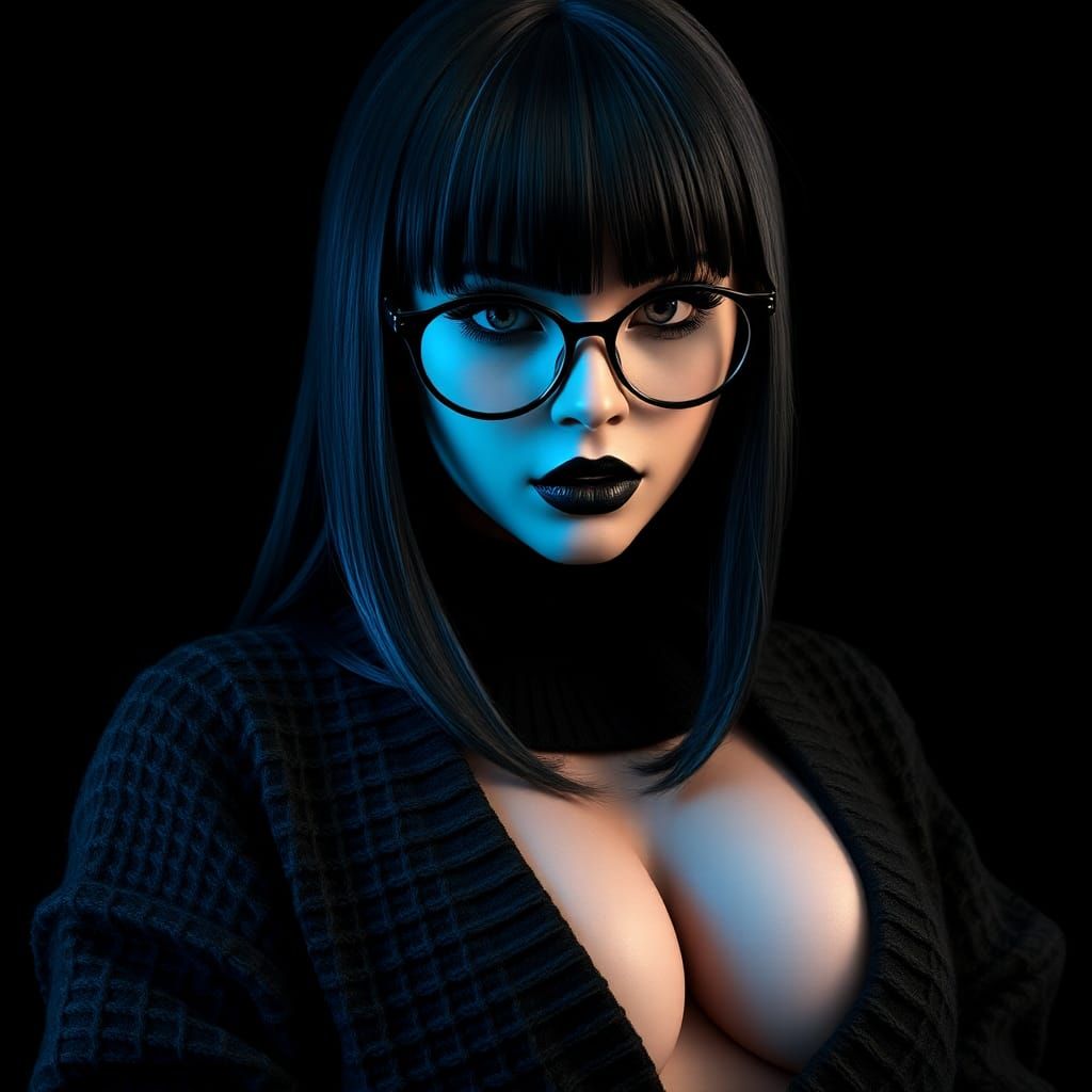 Captivating Goth Woman Portrait in Hyper-Realistic 8k