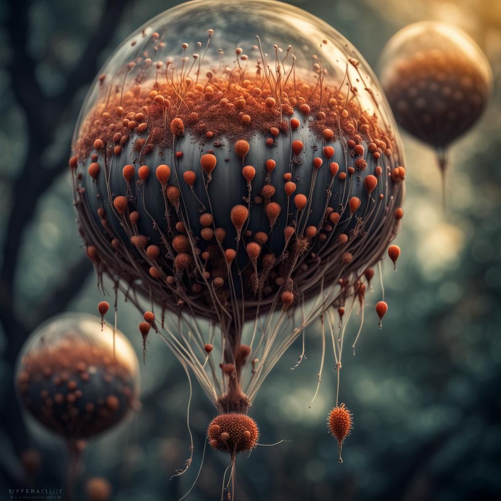 Hyperrealistic Dripping Havoc Seeds and Spores