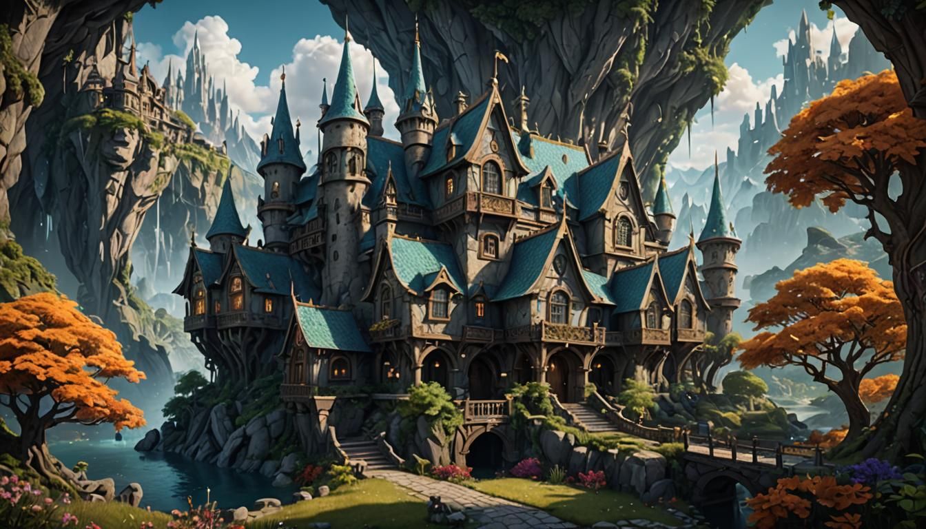 Elven Mansion: Detailed Matte Painting in Unreal Engine