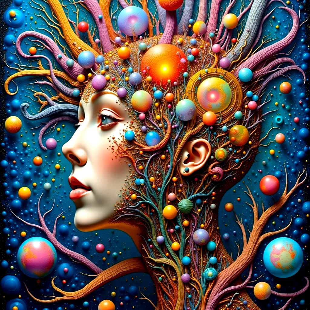 Surreal Mandala City with Peaceful Surrealcore Citizens