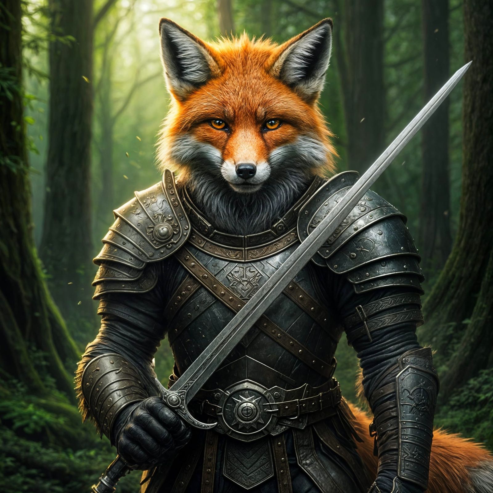 Warrior Fox in Armor, Battling the Wilderness