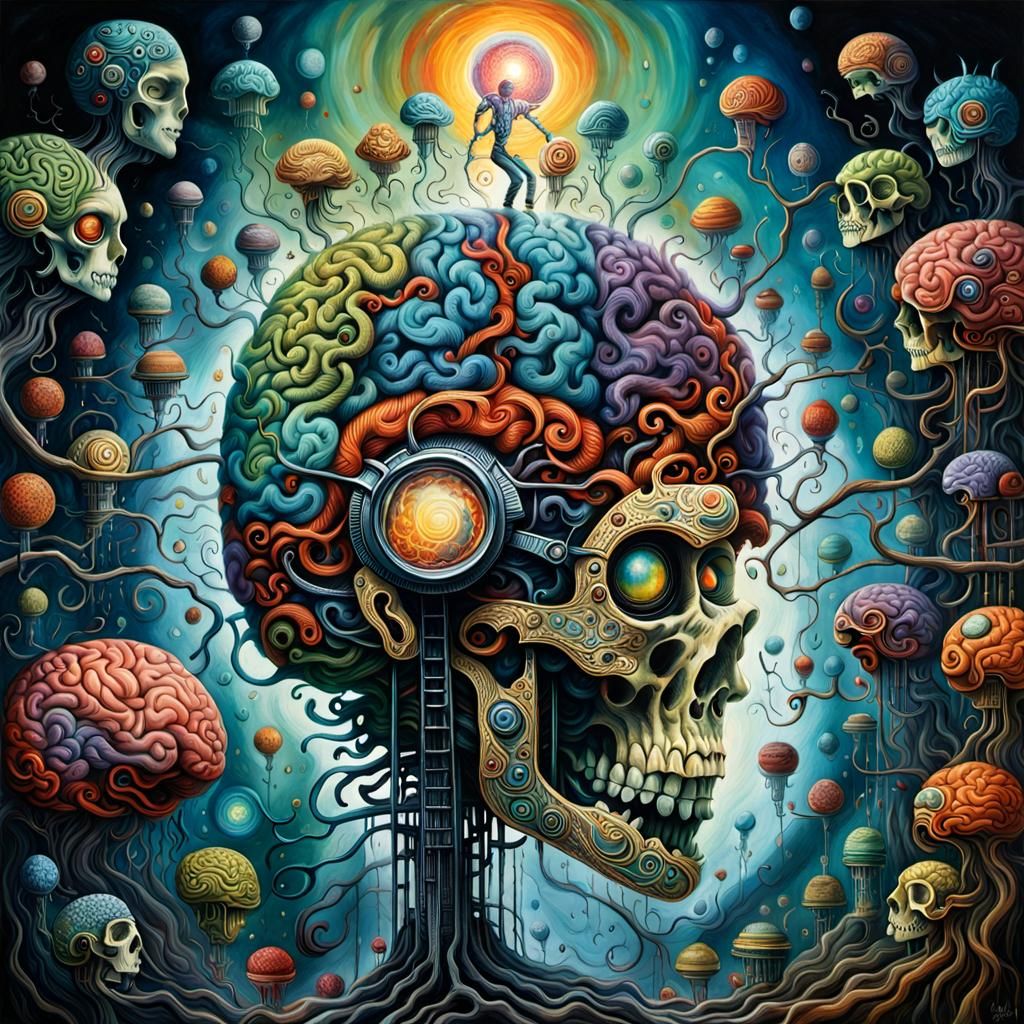 We are all connected / skull brain