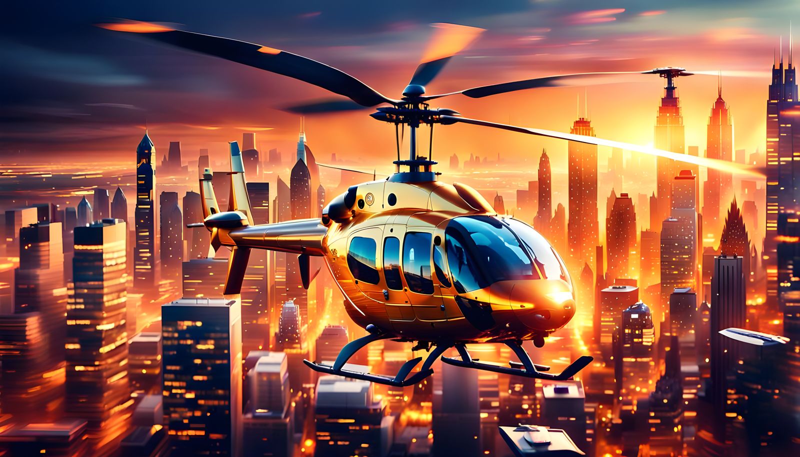 Helicopter in Flight